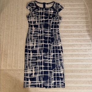Elegant Navy and White Women's Dress